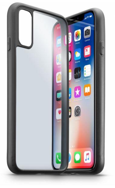 CELLULARLINE Custodia cover per iPhone X ultra slim Cellular Line Contour nero e trasparente